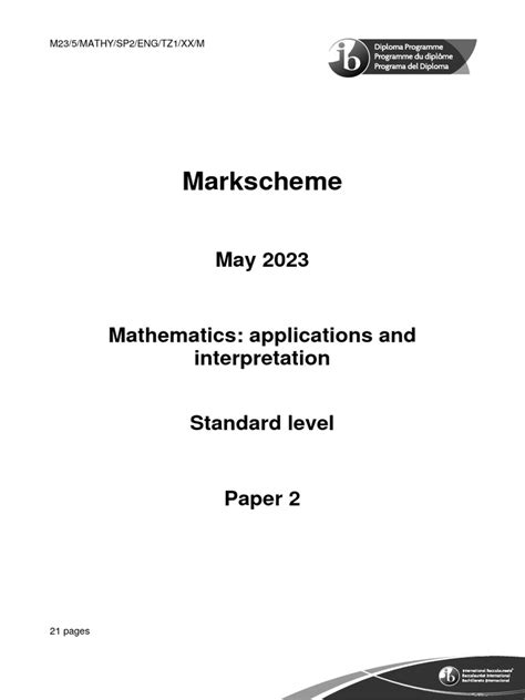 mathematics sl paper 2 tz1 Epub