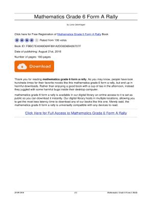 mathematics-grade-6-form-a-rally Ebook Doc