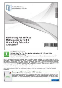 mathematics-grade-6-form-a-rally Ebook Doc