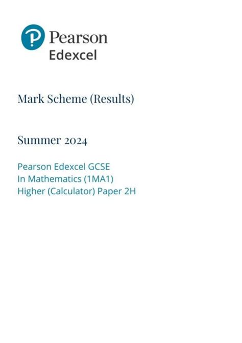 maths calculator paper 2015 edexcel mark scheme pdf Doc