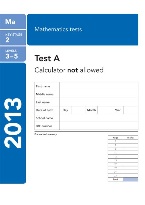 maths sats answers 2013 PDF