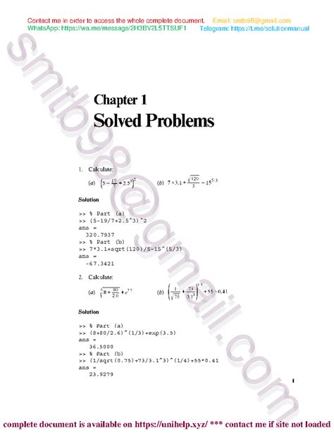 matlab by amos gilat solution manual PDF