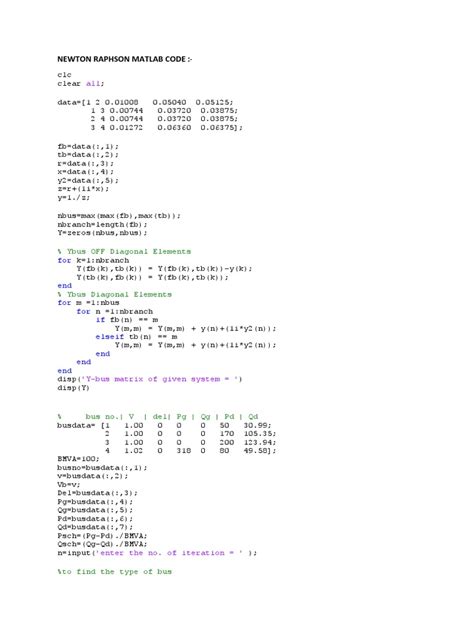 matlab code of newton raphson with statcom pdf Epub