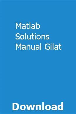 matlab solutions manual gilat pdf Epub