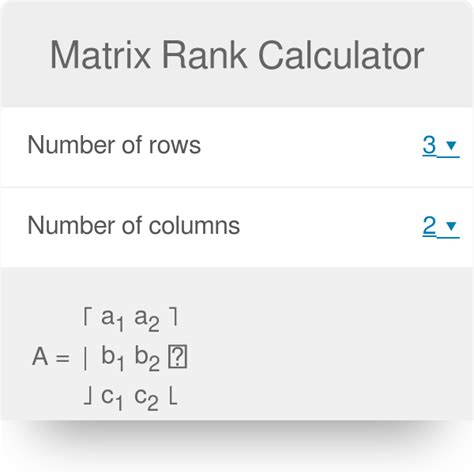 matrices rank calculator