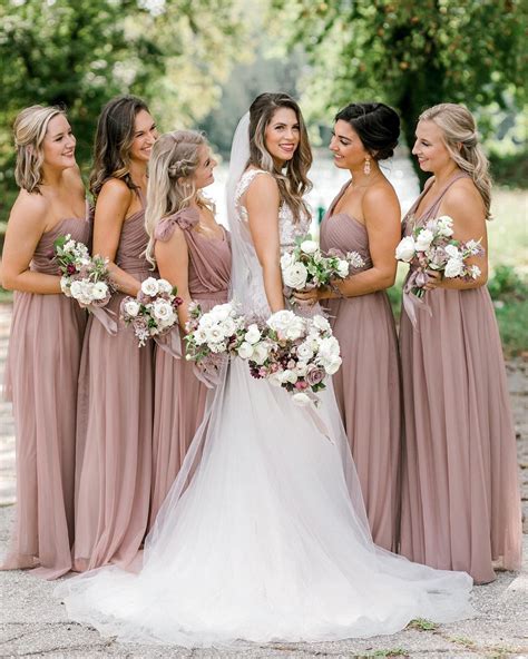 mauve bridesmaid dress