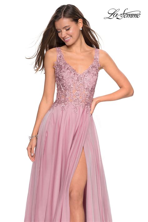 mauve formal dress