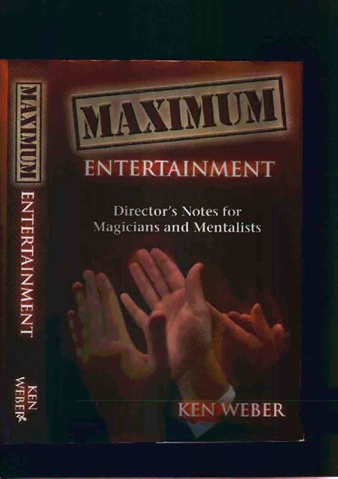 maximum entertainment by ken weber pdf book Kindle Editon