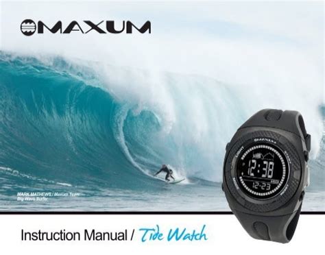 maxum watch instruction manual Kindle Editon