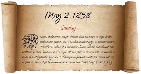 may 2nd 1858