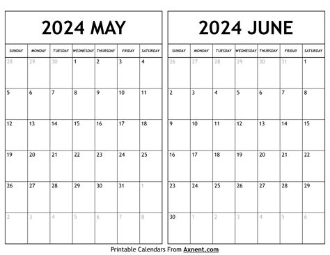 may june 2024 calendar