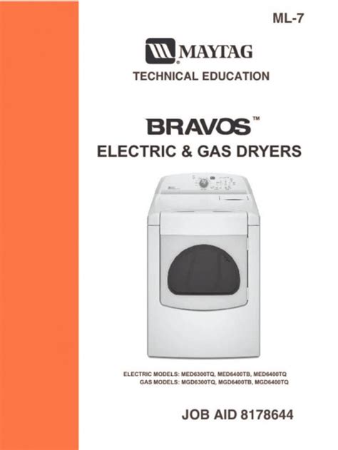 maytag bravos dryer repair manual PDF