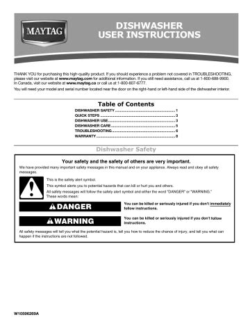 maytag dishwasher user manual Doc