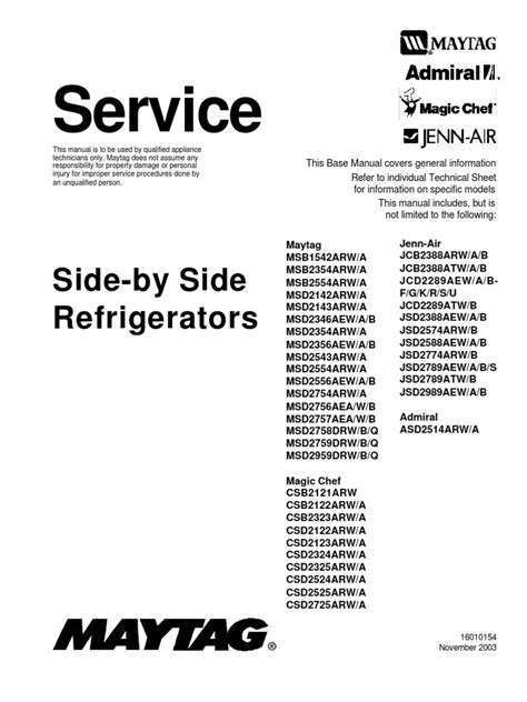 maytag msd2456ge refrigerator manual Kindle Editon