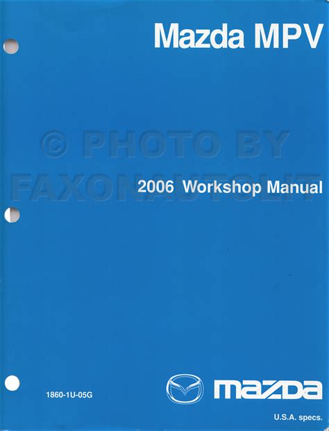 mazda 2005 mpv repair manuals free downloads Reader