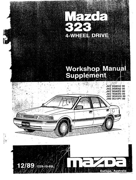 mazda 323 20 diesel manual pdf PDF
