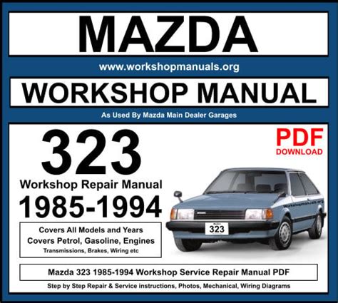 mazda 323 rwd workshop manual download Epub