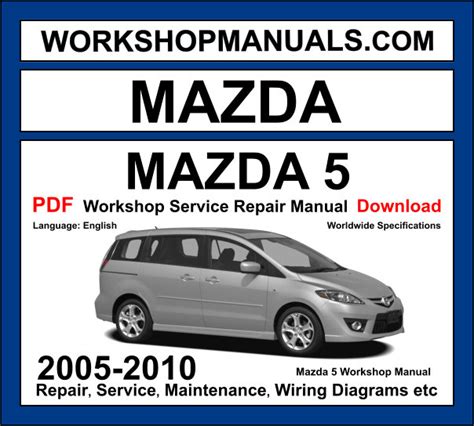mazda 5 workshop manual 2009 PDF
