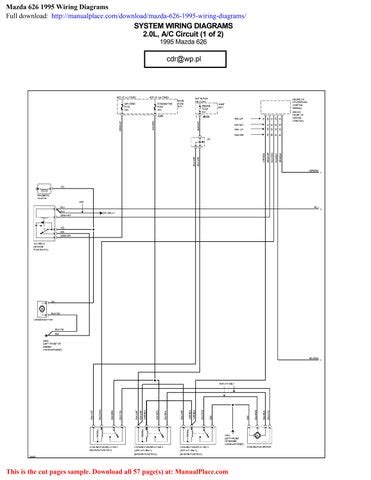 mazda 626 wiring kit wiper PDF