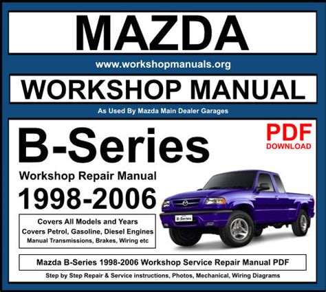 mazda b series service manuals Kindle Editon