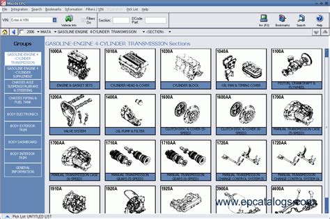 mazda engine parts catalog Epub