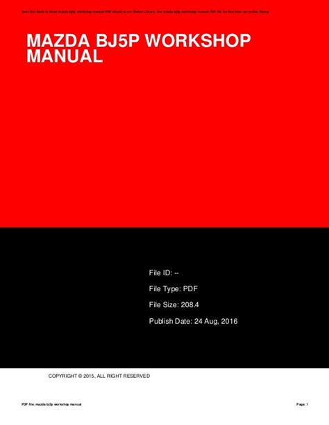 mazda familia bj5p manuals Kindle Editon