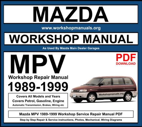 mazda mpv workshop manual pdf PDF