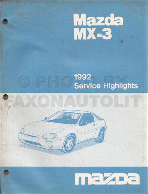 mazda mx 3 service manual PDF