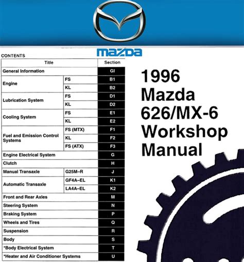 mazda mx6 service repair workshop manual 1988 1997 PDF