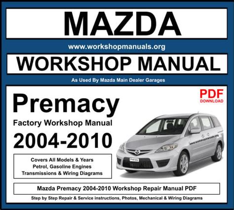 mazda premacy 20 lt diesel workshop manual Epub