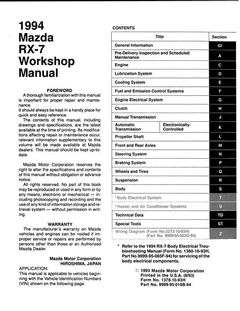 mazda rx7 service manual pdf Reader