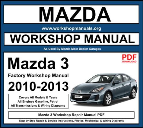 mazda speed 3 factory workshop manual Doc