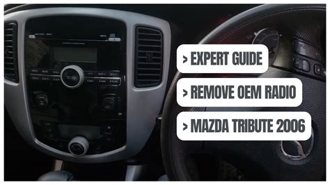 mazda tribute radio removal problems Reader