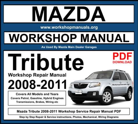 mazda tribute service manual download Epub