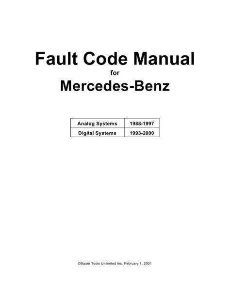 mb fault code manual 1988 2000 mbslk Epub