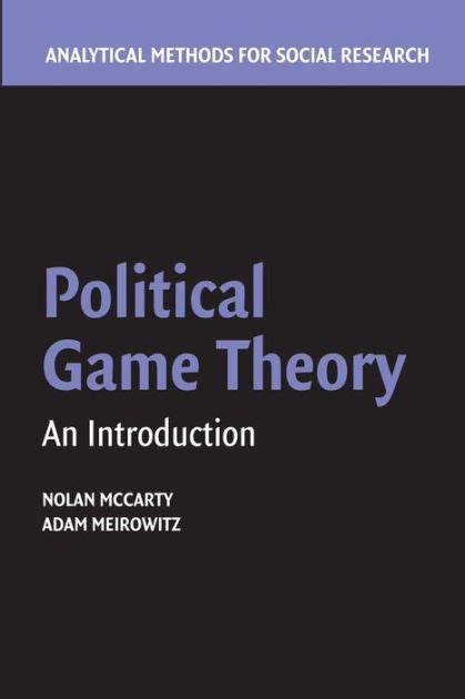 mccarty meirowitz solutions political game theory Kindle Editon