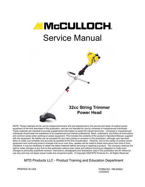 mcculloch trim mac 240 service manual Reader