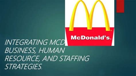 mcdonalds human resource management