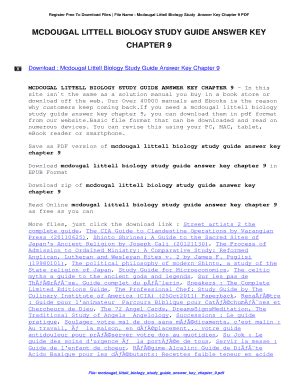 mcdougal littell biology study guide key pdf Epub