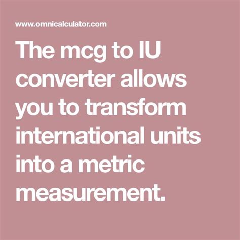 mcg Gram: The Versatile Unit of Measurement Transforming Science and Technology