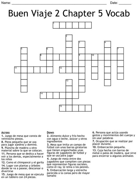 mcgraw hill companies buen viaje level 1 crossword puzzle answers Doc