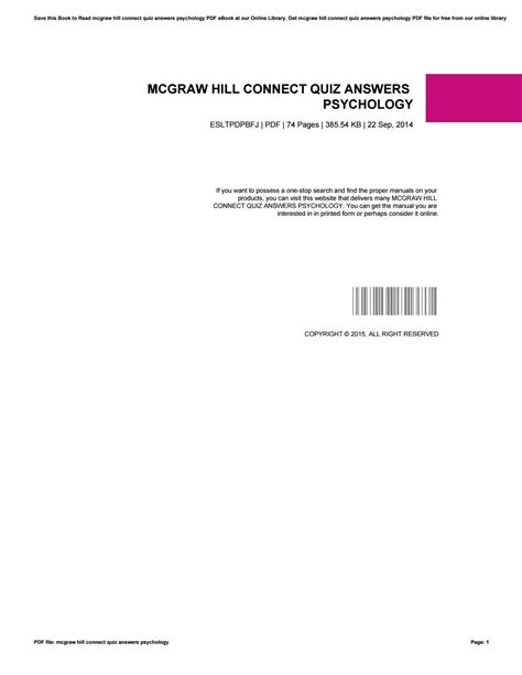 mcgraw hill connect psychology answers Epub