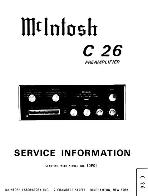 mcintosh c26 manual download PDF