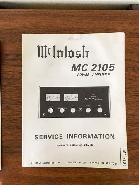 mcintosh mc2105 owners manual PDF