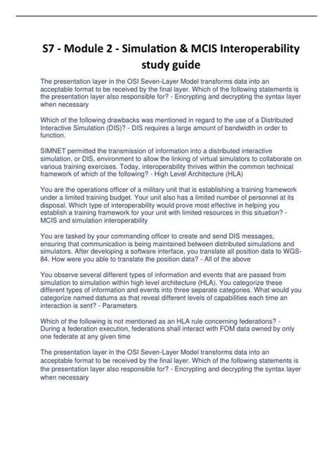 mcis 5 study guide PDF