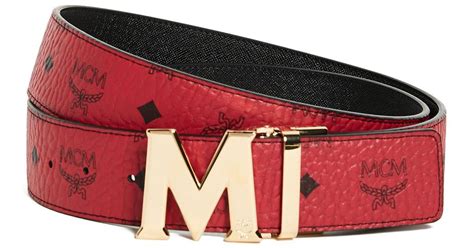 mcm belt red