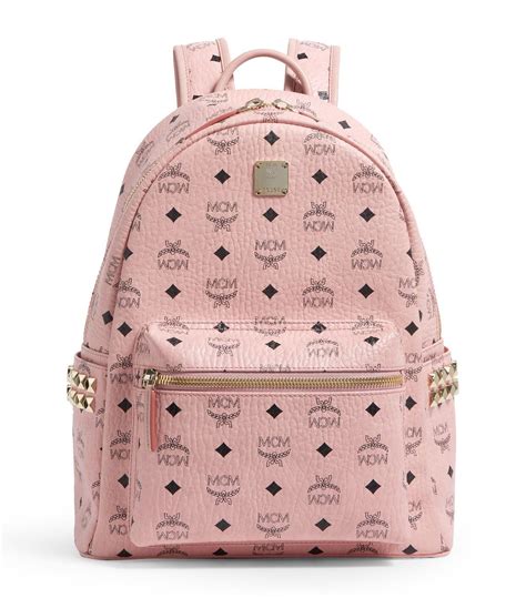 mcm bookbag pink