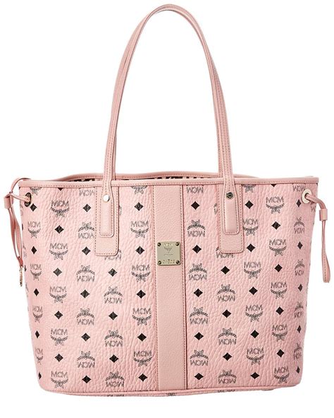 mcm pink tote bag