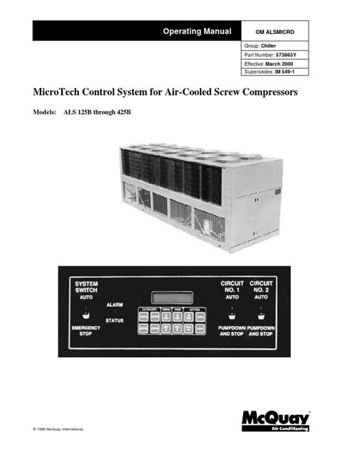 mcquay als manual pdf PDF