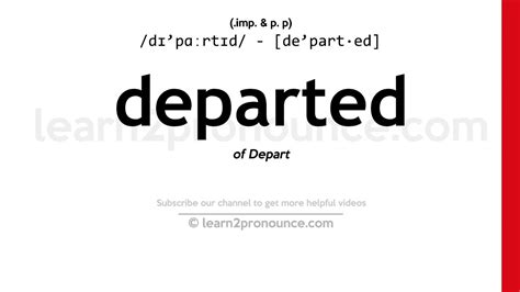 meaning of departed